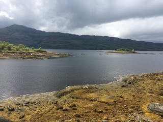 Lake in the Scottish mountains