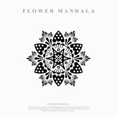 Flower Mandala. Vintage decorative elements. Oriental pattern, vector illustration.