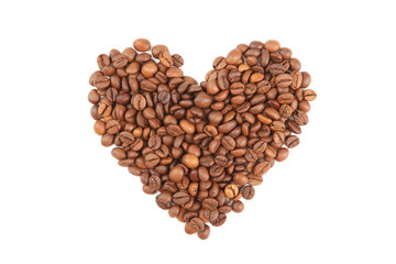 coffee beans isolated on white
