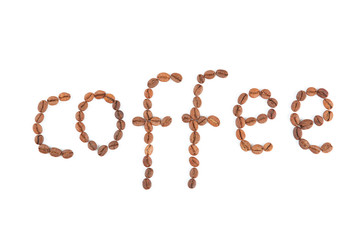 coffee beans isolated on white
