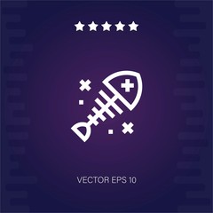 fishbone vector icon modern illustration