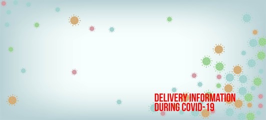 Delivery During COVID-19 Banner. Virus Protection Flat Corona Web 