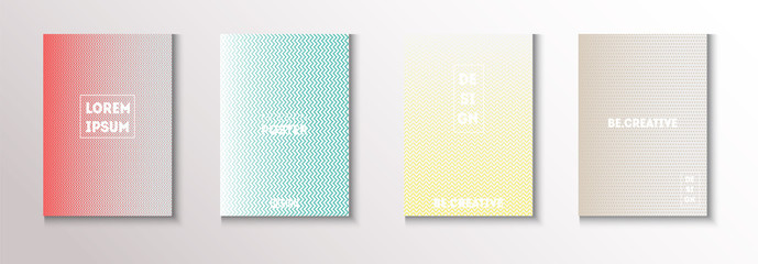 Folded Minimal Cover Vector Set. Cool Technology Background. Modern 