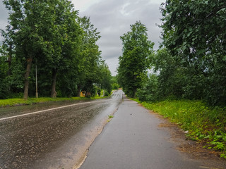 Fototapeta na wymiar photos of asphalt after rain