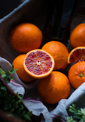 Blood oranges in the box 