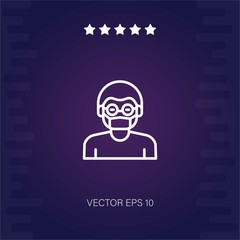 nerd vector icon modern illustration