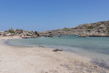 Beach and sea in Crete, Greece.