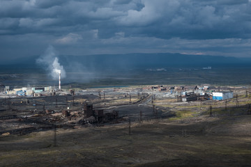 Fototapeta premium power station in the evening