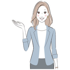 案内するビジネスウーマン