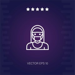 nun vector icon modern illustration