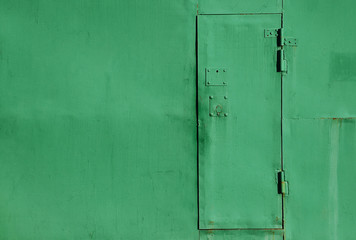 old wooden door with green paint
