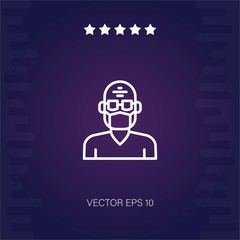 oldman vector icon modern illustration