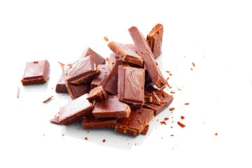 pile of cracked pieces of milk chocolate