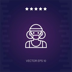 runner vector icon modern illustration
