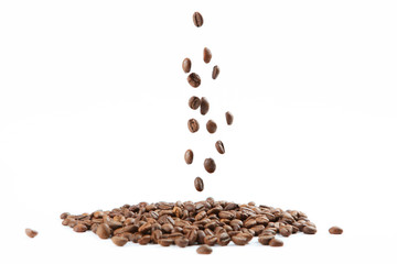 coffee beans isolated on white
