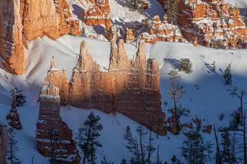 Scenic Bryce Canyon Utah Winter Lnadscape