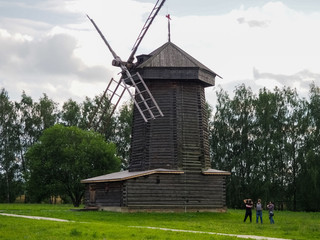 photo of an old small wooden mill