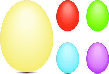 set of easter eggs