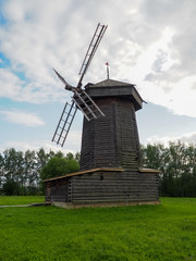 photo of an old small wooden mill