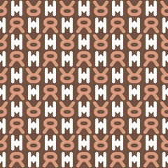 Vector seamless pattern texture background with geometric shapes, colored in brown, white colors.