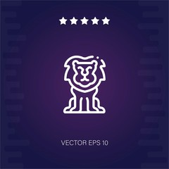 lion vector icon modern illustration