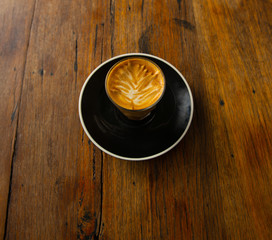 Piccolo Latte skim milk with hazelnut syrup Sydney NSW Australia