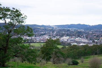 Panoramic views of Bowral in NSW Southern Highlands Australia