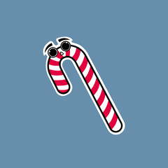 Candy Cane character Vector