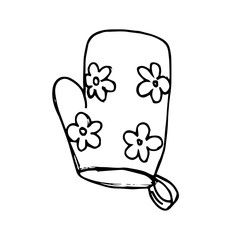 Cooking Gloves hand drawn icon