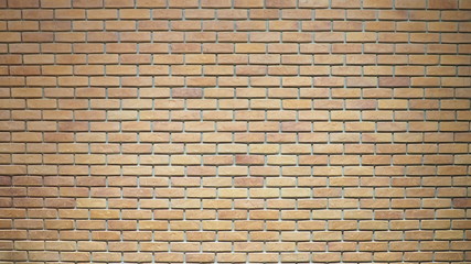 Brick wall in light brown tone for background and decoration