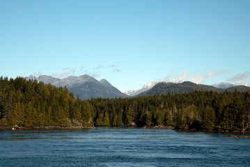 mountain lake in the mountains  in Tofino, Vancouver Island 