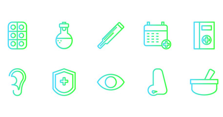 medical and health icon gradient style