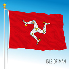 Isle of Man official national flag, british territory, vector illustration