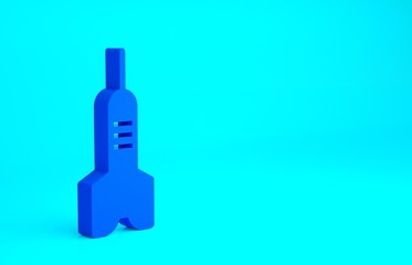 Blue Dart arrow icon isolated on blue background. Minimalism concept. 3d illustration 3D render.
