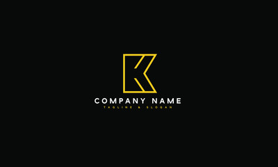 Alphabet letter K icon symbol vector logo template