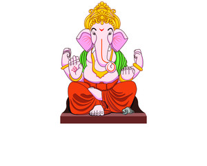 A vector of Hindu god in graphic