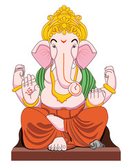 Garphic vector of God ganpati