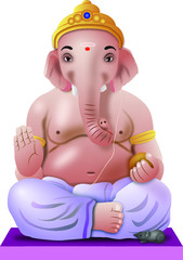 Vector of ganesha in avatar of brahman