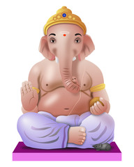 Illustration of ganpati in brahman avatar 
