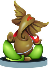 Vector of Ganpati in glossy effect