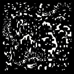 Black-white abstract spotted with jagged edges background - vector. Grunge style