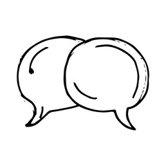 Bubble Speech Hand Drawn Icon Vector