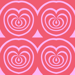 seamless pattern with pink hearts