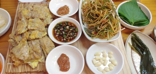 a meat pancake made with eggs in meat