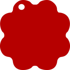 Simple Vector Design of a Discount Label in Red