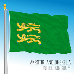 Akrotiri and Dhekelia UK territory in Cyprus flag, United Kingdom, vector illustration