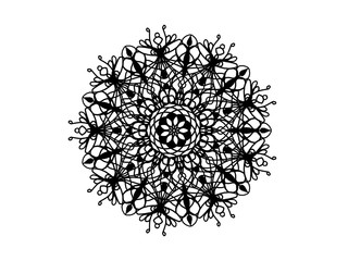 black and white mandala 