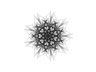 Obraz premium black and white mandala 