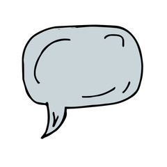 Bubble speech hand drawn icon vector illustration