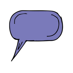 Bubble speech hand drawn icon vector illustration